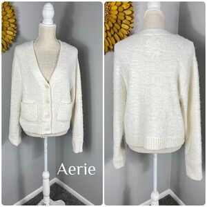 aerie Cardigan Sweater Sz L